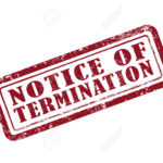 stamp notice of termination in red
