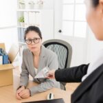 woman is fired and boss gave her severance payment