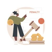 Pay penalties abstract concept vector illustration. Pay penalties abstract concept vector illustration.