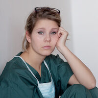 Nurse works overtime Nurse works overtime